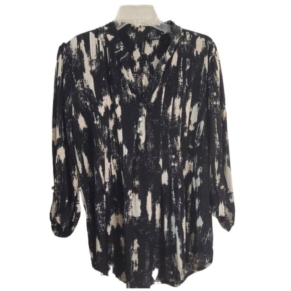 Wonderly Stylish Black and White Houndstooth Women's Top - Picture 13 of 16